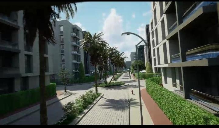 شقه 120 متر (2 غرفه )الحي السادس علي محور العبور 